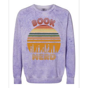 Book Nerd Cute Gift Colorblast Crewneck Sweatshirt