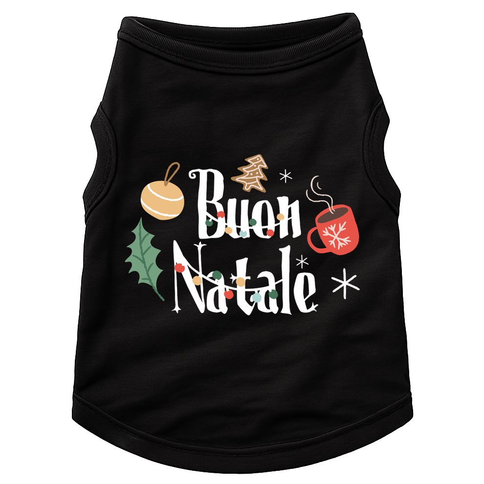 Buon Natale Christmas Italy Italians Long Sleeve Doggie Tank