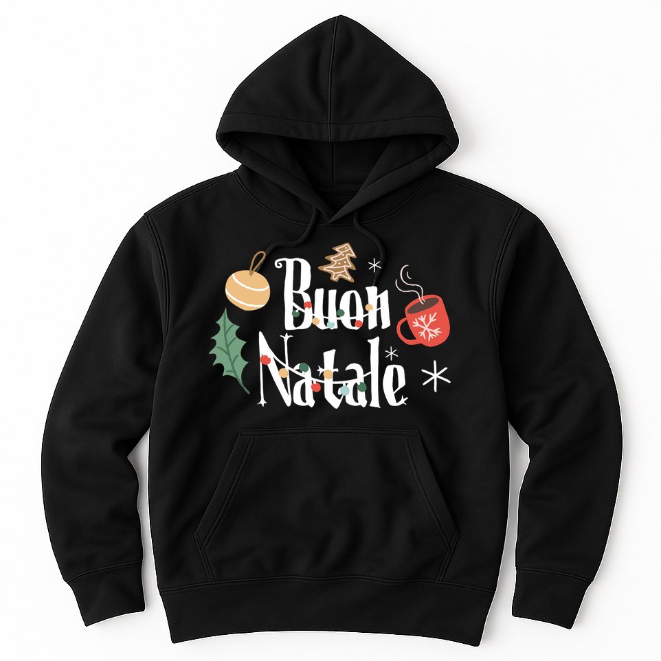 Buon Natale Christmas Italy Italians Long Sleeve Hoodie