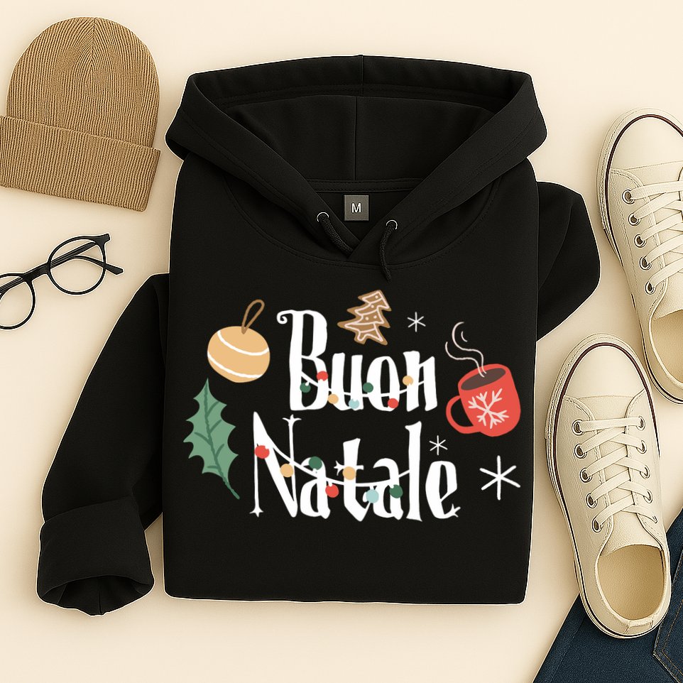 Buon Natale Christmas Italy Italians Long Sleeve Hoodie