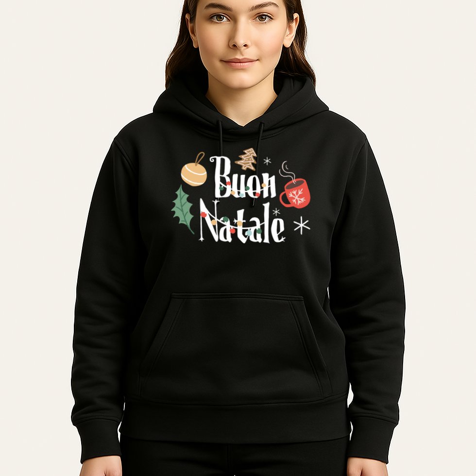 Buon Natale Christmas Italy Italians Long Sleeve Hoodie