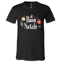 Buon Natale Christmas Italy Italians Long Sleeve V-Neck T-Shirt