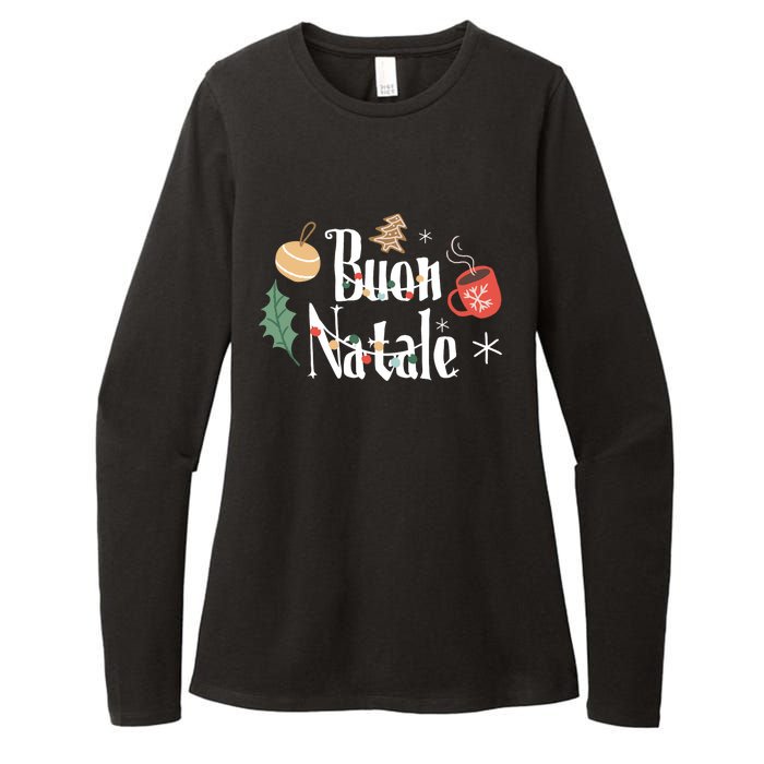 Buon Natale Christmas Italy Italians Long Sleeve Womens CVC Long Sleeve Shirt