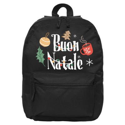 Buon Natale Christmas Italy Italians Long Sleeve 16 in Basic Backpack