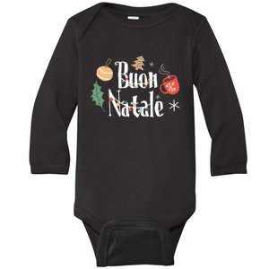 Buon Natale Christmas Italy Italians Long Sleeve Baby Long Sleeve Bodysuit