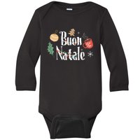 Buon Natale Christmas Italy Italians Long Sleeve Baby Long Sleeve Bodysuit