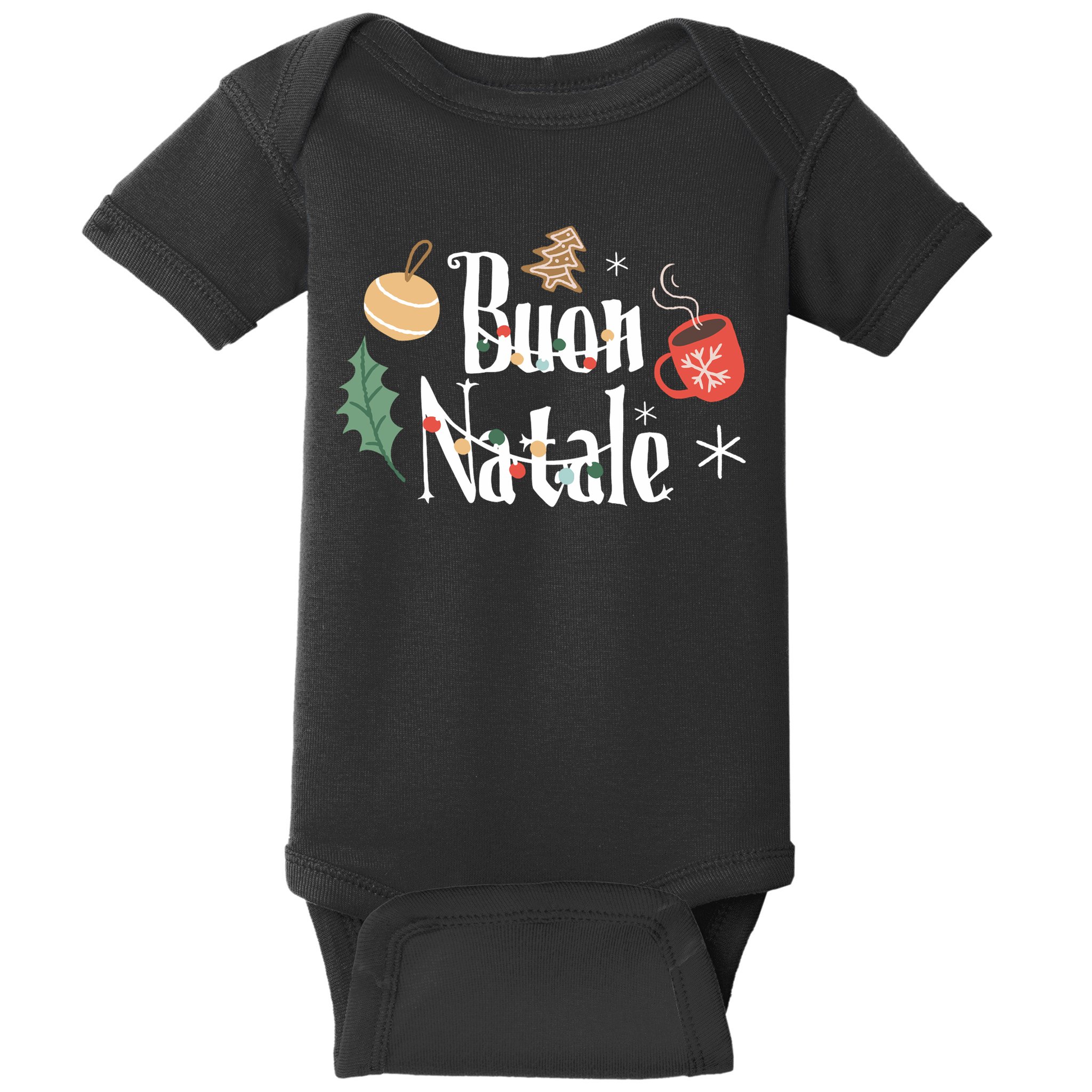 Buon Natale Christmas Italy Italians Long Sleeve Baby Bodysuit