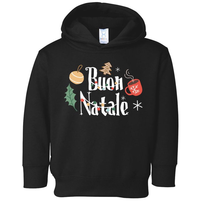 Buon Natale Christmas Italy Italians Long Sleeve Toddler Hoodie