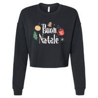 Buon Natale Christmas Italy Italians Long Sleeve Cropped Pullover Crew