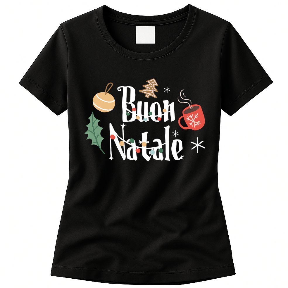 Buon Natale Christmas Italy Italians Long Sleeve Womens T-Shirt