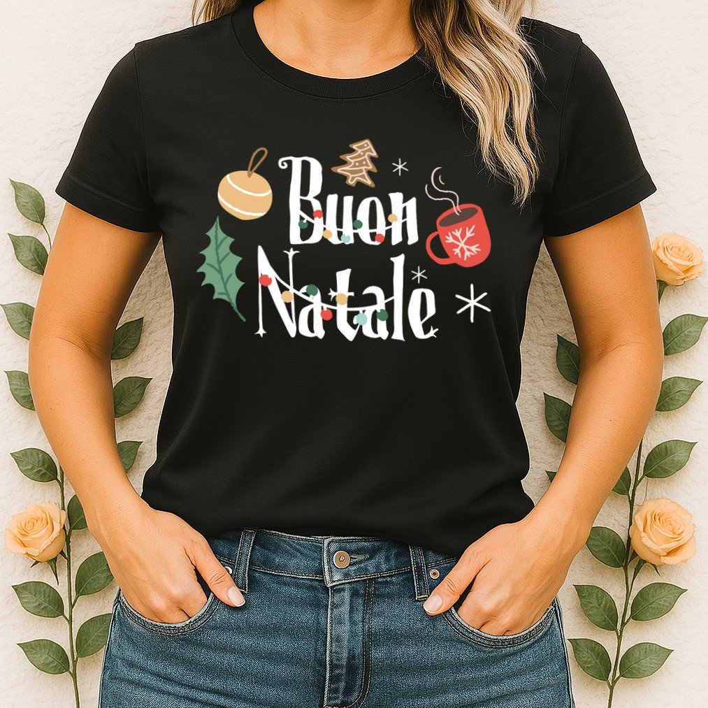 Buon Natale Christmas Italy Italians Long Sleeve Womens T-Shirt
