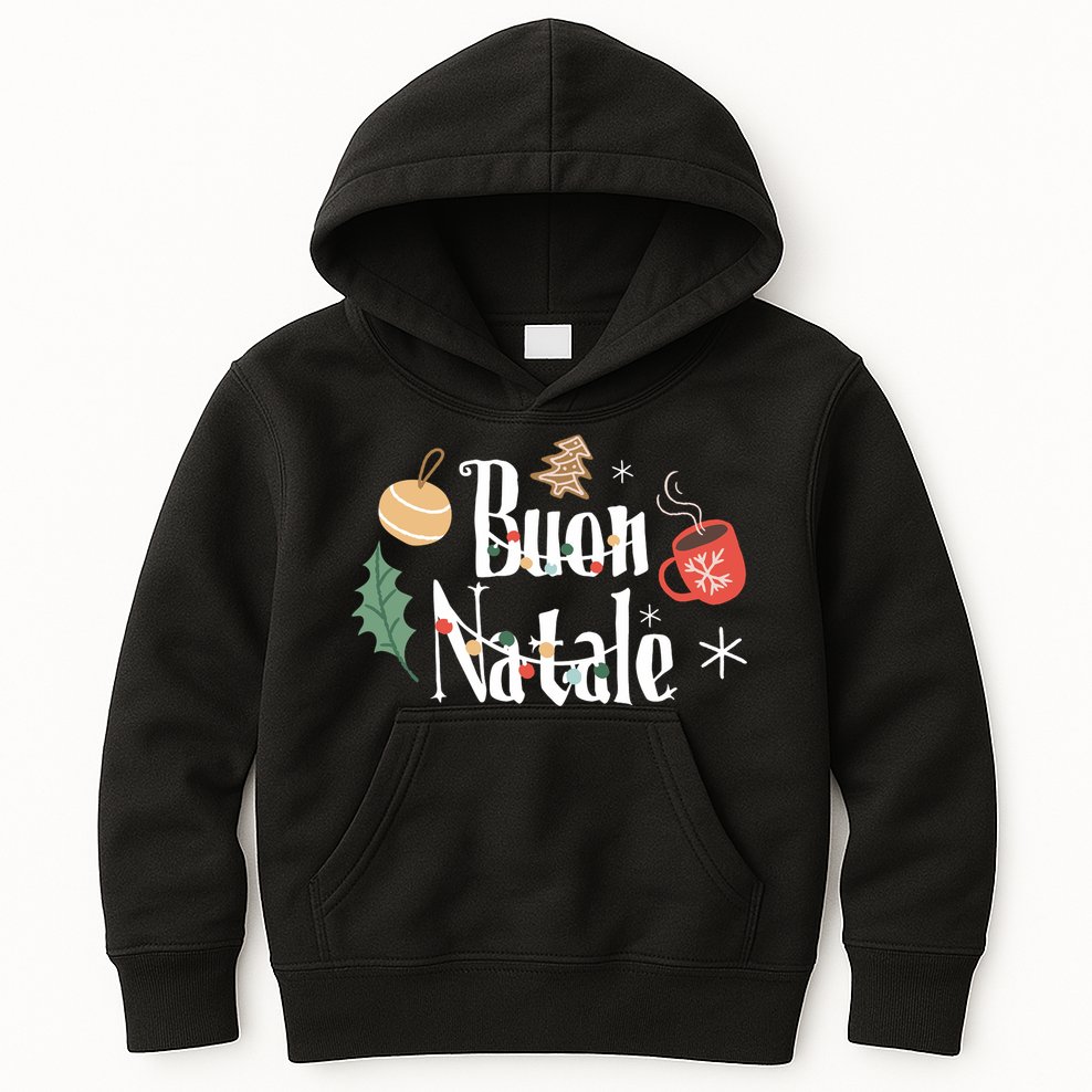 Buon Natale Christmas Italy Italians Long Sleeve Kids Hoodie