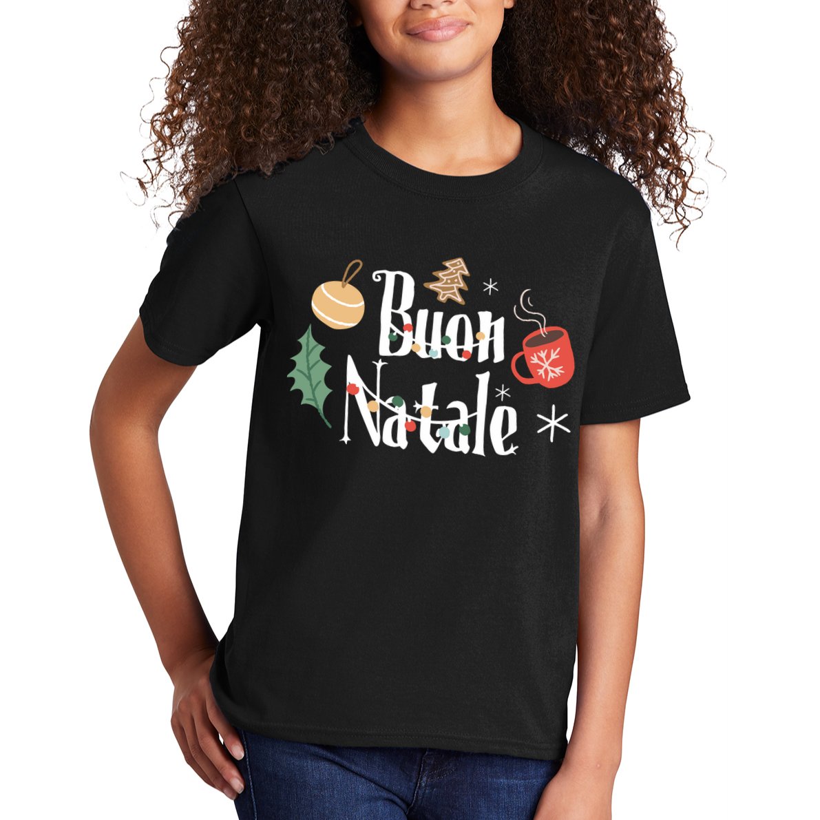 Buon Natale Christmas Italy Italians Long Sleeve Kids T-Shirt