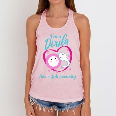 Birth Nurse Cute Labor Coach Prenatal Fetus Gift Women's Knotted Racerback Tank