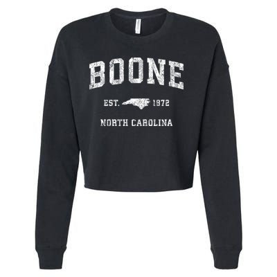 Boone North Carolina Nc Vintage Athletic Sports Cropped Pullover Crew