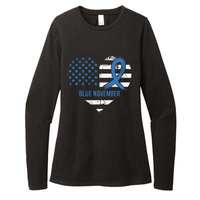 Blue November Diabetes Awareness Womens CVC Long Sleeve Shirt