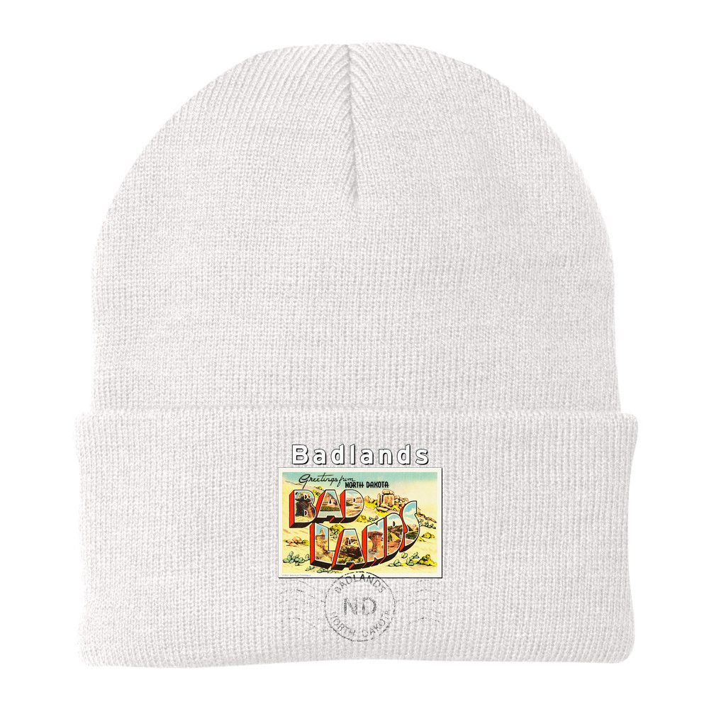 Badlands North Dakota ND Large Letter Postcard Postmarked Beanie