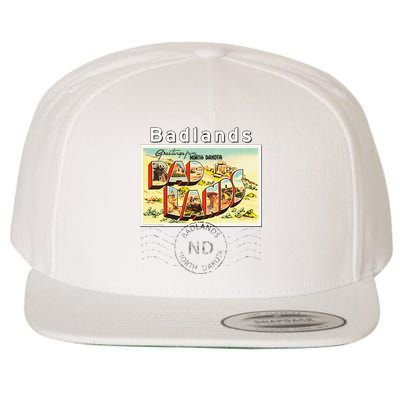 Badlands North Dakota ND Large Letter Postcard Postmarked Wool Snapback Cap