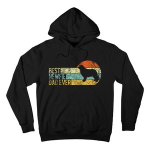 Best Newfie Dad Ever Newfoundland Dog Newfie Owner Retro Hoodie