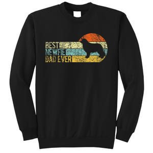 Best Newfie Dad Ever Newfoundland Dog Newfie Owner Retro Sweatshirt