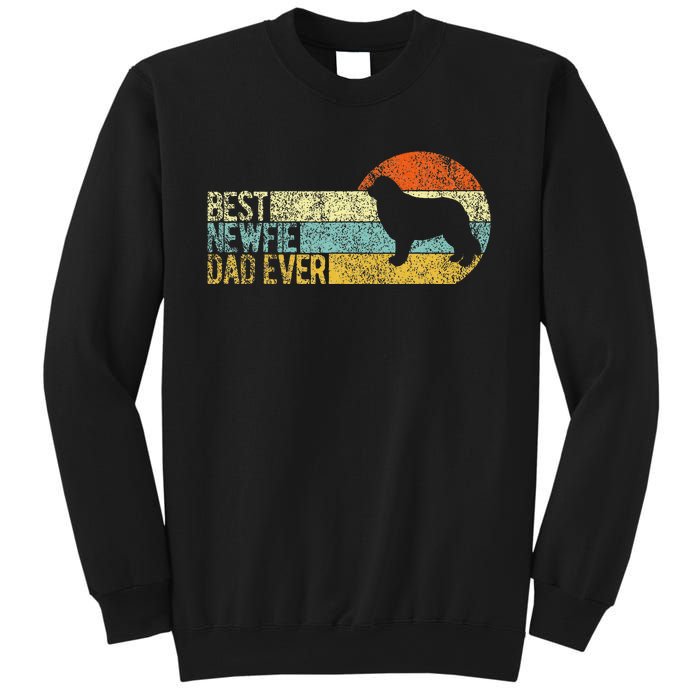 Best Newfie Dad Ever Newfoundland Dog Newfie Owner Retro Sweatshirt