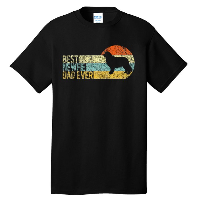 Best Newfie Dad Ever Newfoundland Dog Newfie Owner Retro Tall T-Shirt