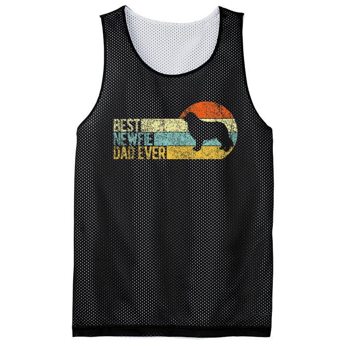 Best Newfie Dad Ever Newfoundland Dog Newfie Owner Retro Mesh Reversible Basketball Jersey Tank