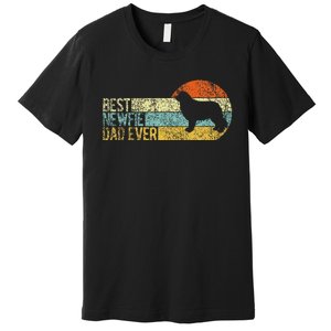 Best Newfie Dad Ever Newfoundland Dog Newfie Owner Retro Premium T-Shirt