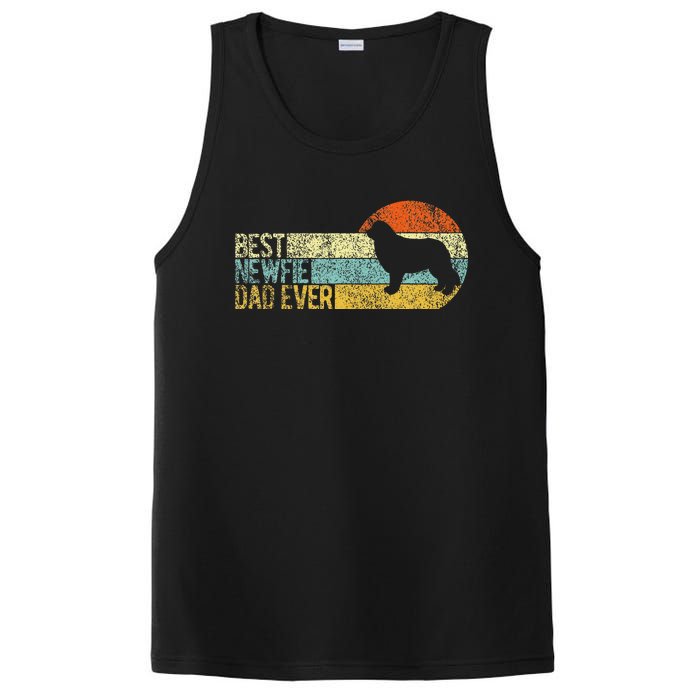 Best Newfie Dad Ever Newfoundland Dog Newfie Owner Retro PosiCharge Competitor Tank