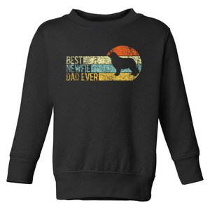 Best Newfie Dad Ever Newfoundland Dog Newfie Owner Retro Toddler Sweatshirt