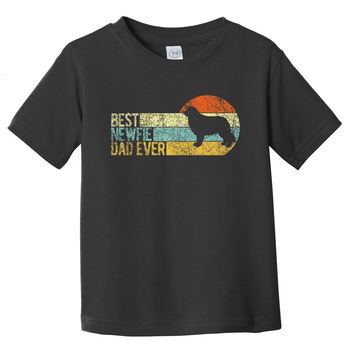 Best Newfie Dad Ever Newfoundland Dog Newfie Owner Retro Toddler T-Shirt