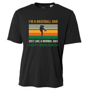 Baseball Normal Dad Except Much Cooler Gift For Baseball Player Sport Team Cooling Performance Crew T-Shirt