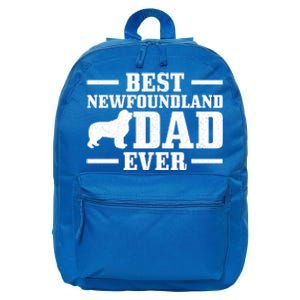 Best Newfoundland Dad Ever Funny Dog Newfie Dad Cute Gift 16 in Basic Backpack