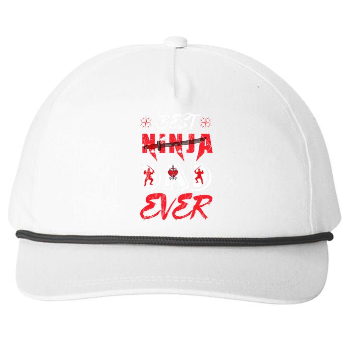 Best Ninja Dad Ever Funny Dad T Snapback Five-Panel Rope Hat