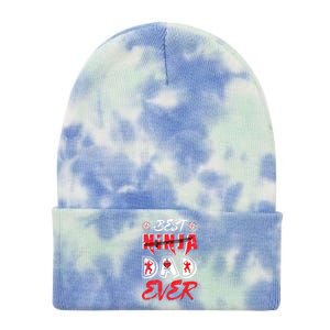 Best Ninja Dad Ever Funny Dad T Tie Dye 12in Knit Beanie