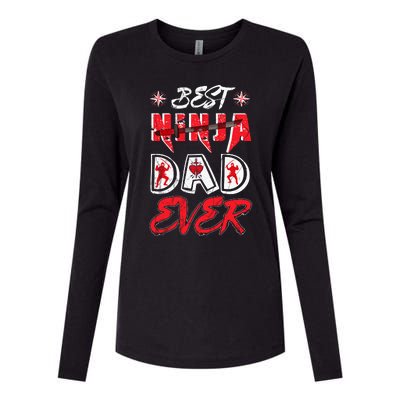 Best Ninja Dad Ever Funny Dad T Womens Cotton Relaxed Long Sleeve T-Shirt