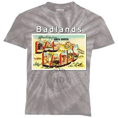 Badlands North Dakota ND Large Letter Postcard Postmarked Kids Tie-Dye T-Shirt