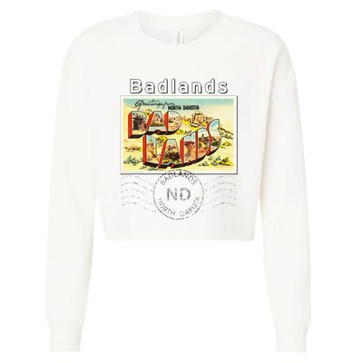 Badlands North Dakota ND Large Letter Postcard Postmarked Cropped Pullover Crew