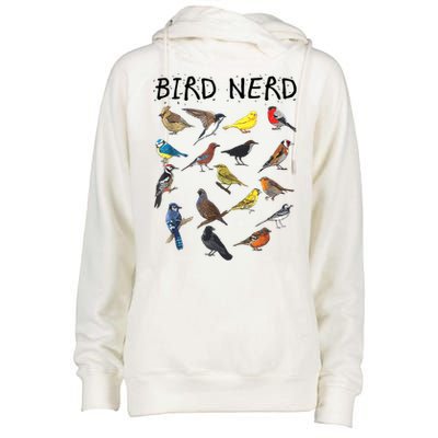 Bird Nerd Different Kinds Of Bird Gift Cute Bird Gift Womens Funnel Neck Pullover Hood