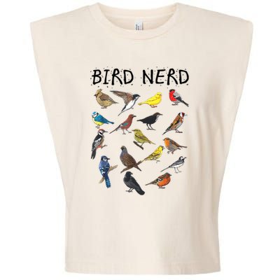 Bird Nerd Different Kinds Of Bird Gift Cute Bird Gift Garment-Dyed Women's Muscle Tee
