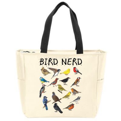 Bird Nerd Different Kinds Of Bird Gift Cute Bird Gift Zip Tote Bag