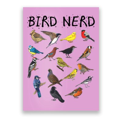 Bird Nerd Different Kinds Of Bird Gift Cute Bird Gift Poster