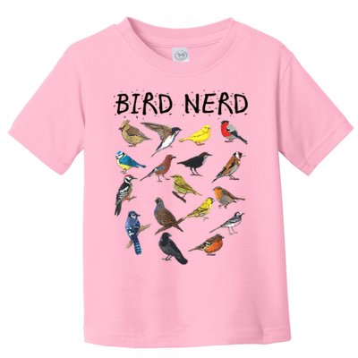 Bird Nerd Different Kinds Of Bird Gift Cute Bird Gift Toddler T-Shirt