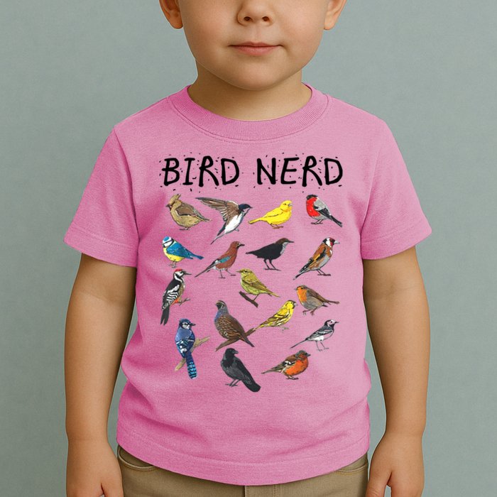 Bird Nerd Different Kinds Of Bird Gift Cute Bird Gift Toddler T-Shirt