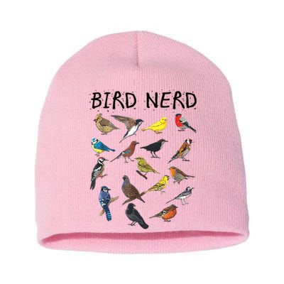 Bird Nerd Different Kinds Of Bird Gift Cute Bird Gift Short Acrylic Beanie