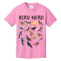 Bird Nerd Different Kinds Of Bird Gift Cute Bird Gift Kids T-Shirt