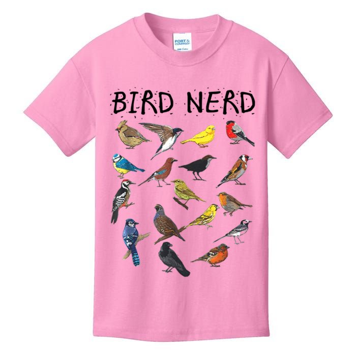 Bird Nerd Different Kinds Of Bird Gift Cute Bird Gift Kids T-Shirt