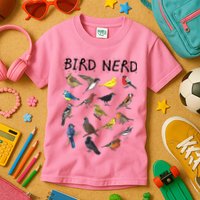 Bird Nerd Different Kinds Of Bird Gift Cute Bird Gift Kids T-Shirt