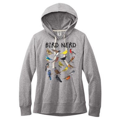Bird Nerd Different Kinds Of Bird Gift Cute Bird Gift Women's Fleece Hoodie