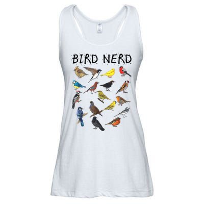 Bird Nerd Different Kinds Of Bird Gift Cute Bird Gift Ladies Essential Flowy Tank